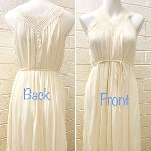 Maternity Waist tie V-neck Dress